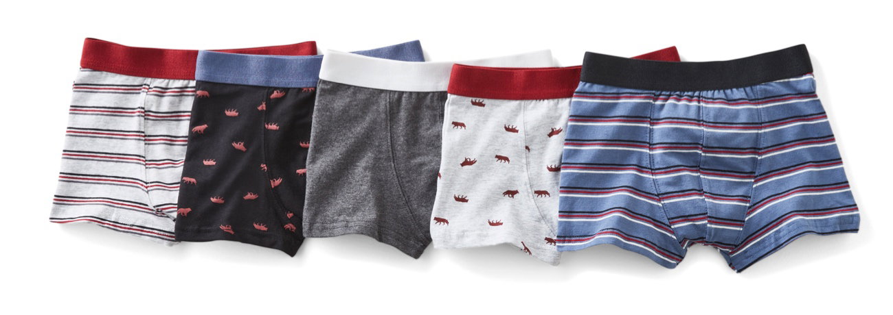 Kids 5pk cotton trunk $15.