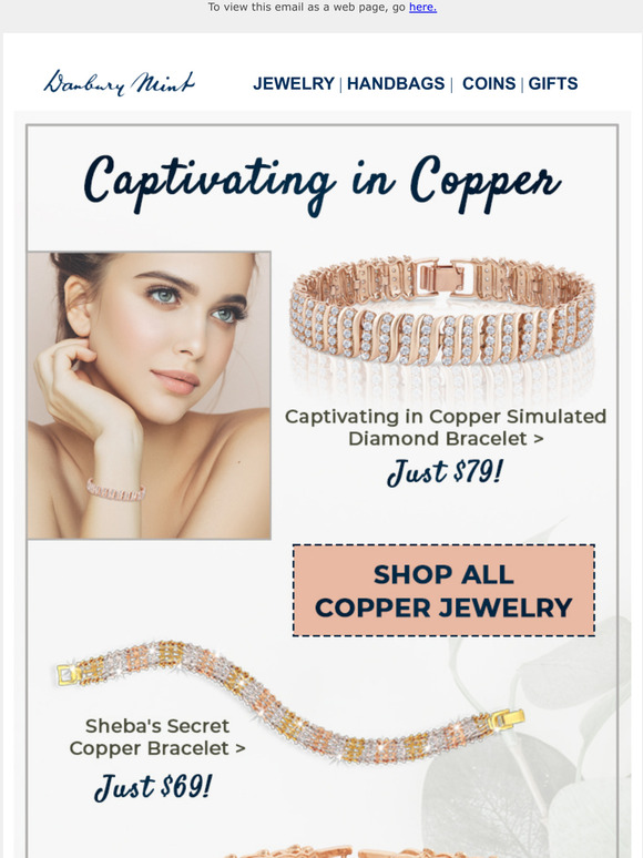 Danbury Mint Copper Jewelry you'll love Milled