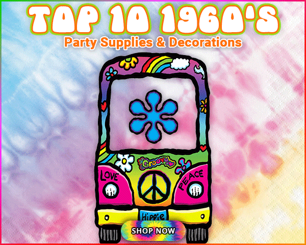 Tie Dye Theme Party Supplies 60's Theme Happy Birthday Hippie
