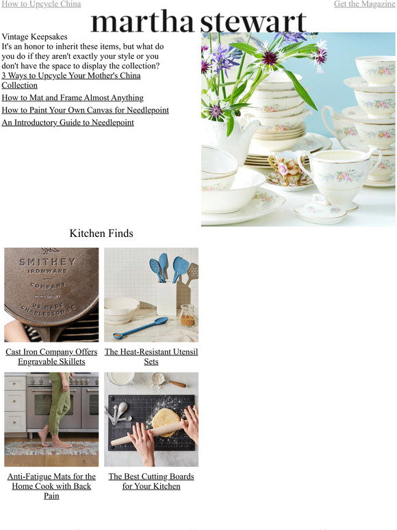 Martha Stewart How to Upcycle Your Mother's China Collection Milled