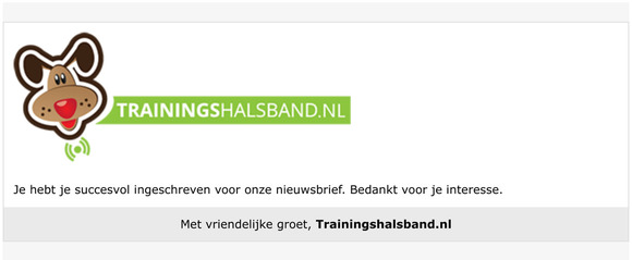 Inschrijving nieuwsbrief succesvol