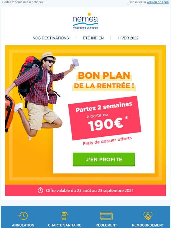 Partez 2 semaines  partir de 190 !