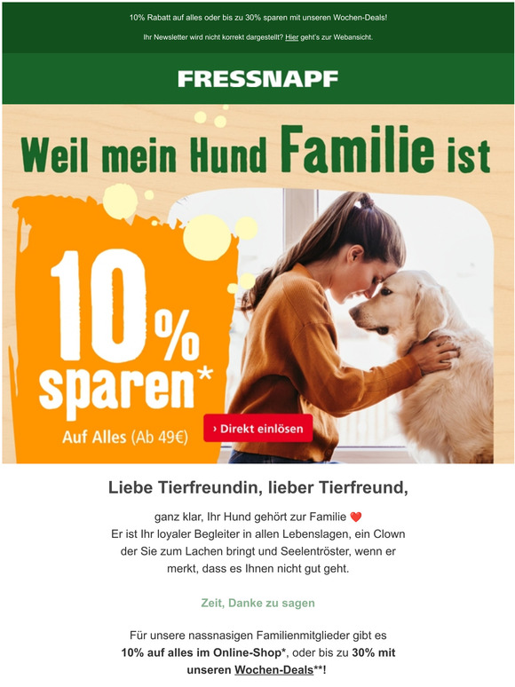 Nicht vergessen 10 Gutschein fr unsere