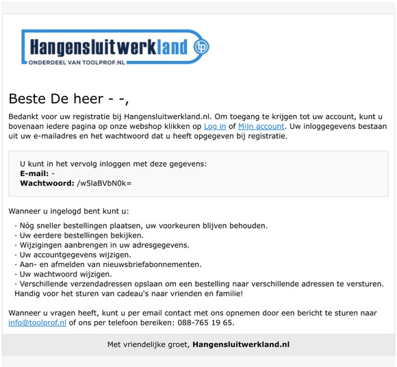 Welkom, De heer --