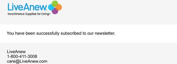 Newsletter subscription success
