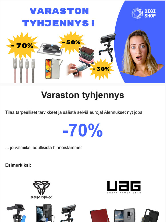 Varaston tyhjennys! Jopa -70%