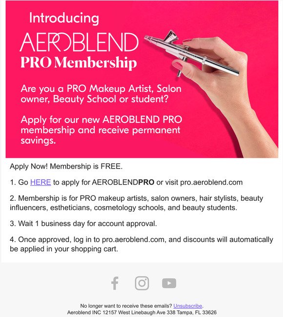Apply for our PRO membership