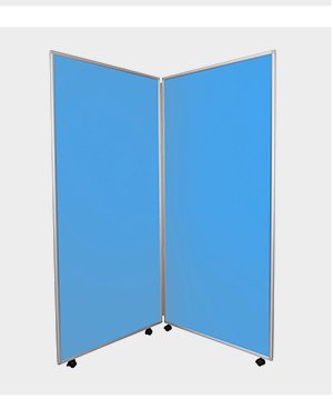 Panelwarehouse Mobile Jumbo Portable Folding Aluminium Frame Display Board Black, 2 Panel 3 Sizes & 11 Colours