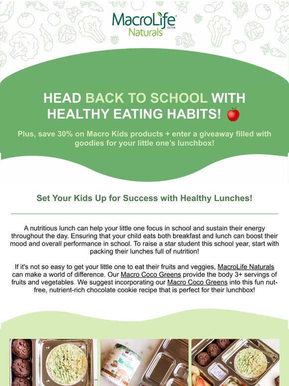 Head back to school with healthy eating habits! 