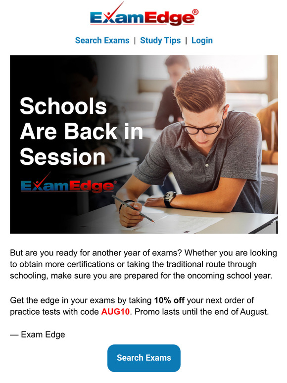 Exam Edge Classes are Back. Be Prepared with 10 Off. Milled