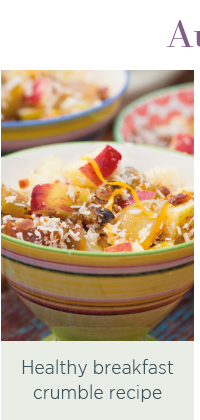 August is all about - healthy breakfast crumble recipe.