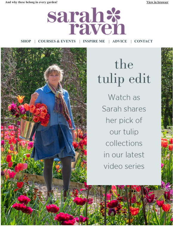 Sarah Raven Sarahs mostloved tulip collections Milled
