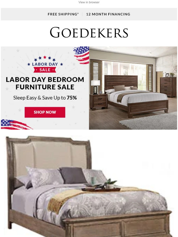 Sleep Easy at Our Bedroom Furniture Sale! Labor Day Savings!