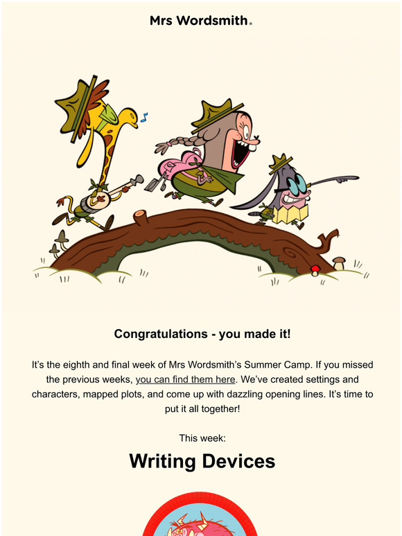 Congratulations - you made it!