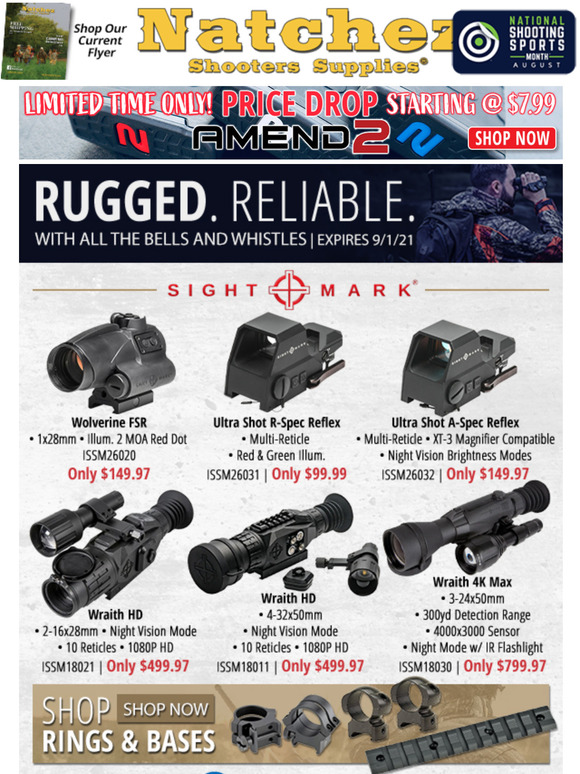 Natchez Shooters Supplies Rugged & Reliable Optics Milled