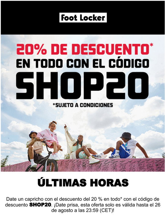 Foot Locker ES: ltimas horas: 20 % de descuento en todo | Milled