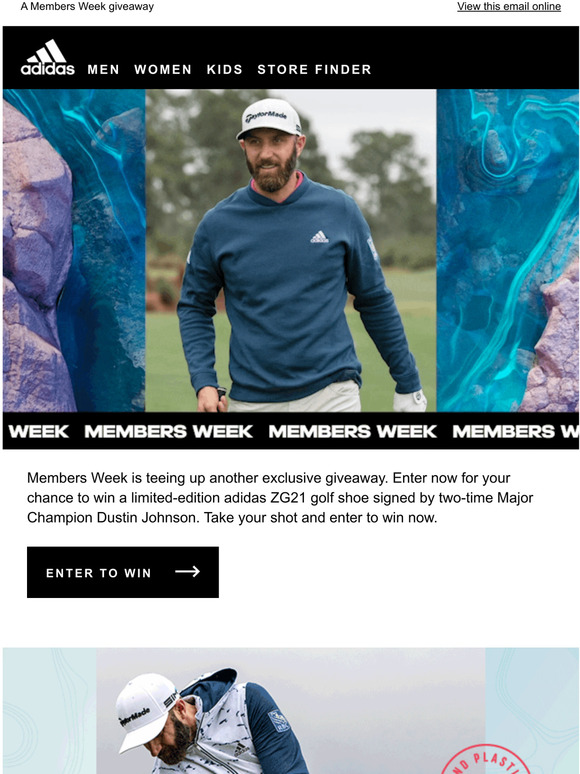 adidas Take your shot at a signed Dustin Johnson golf shoe Milled