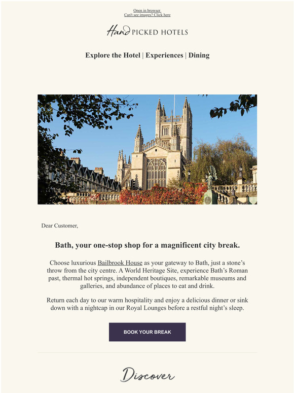 Hand Picked Hotels: Discover Bath | Milled