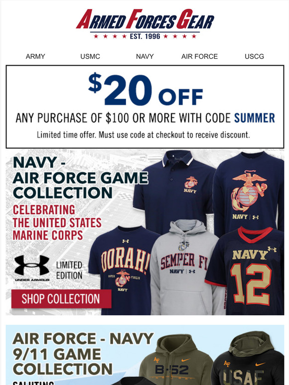 New Items Added - Air Force-Navy 9-11 Football Collection