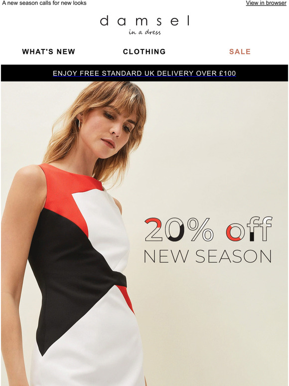 It's here! 20% off new season starts now