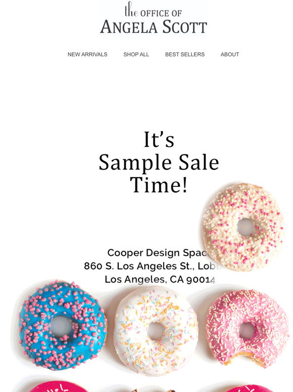 The Office Of Angela Scott sample sale starts today! Milled
