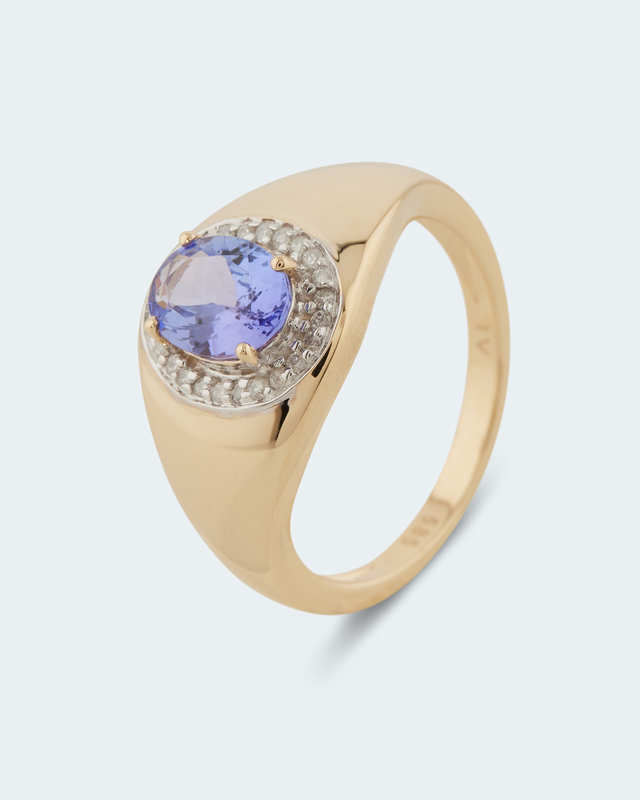 Ring mit Tansanit AAA+ & Diamanten