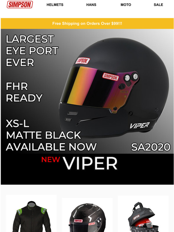 Matte Black Simpson Vipers in Stock Now!