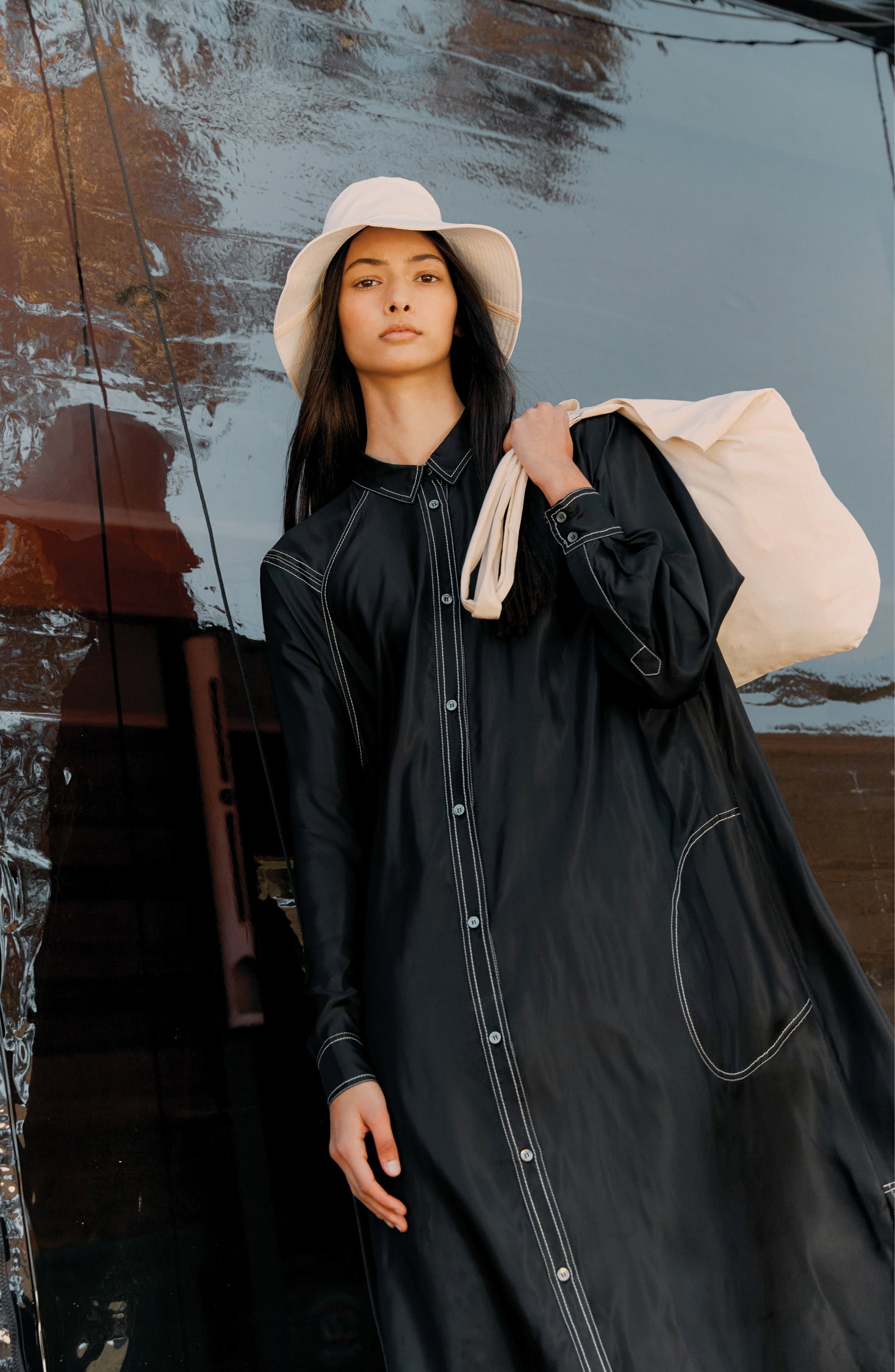 Evie Long Sleeve Shirt Dress