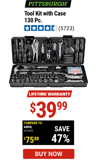 Tool Kit With Case, 130 Pc.