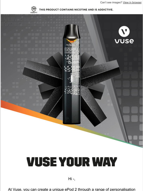 Vuse: -you can now engrave your ePod 2 device