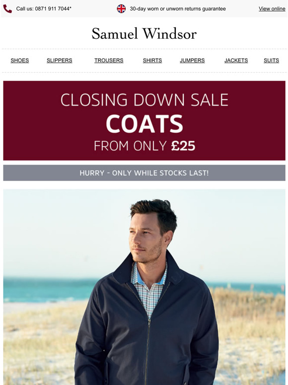 Samuel windsor hot sale jacket sale