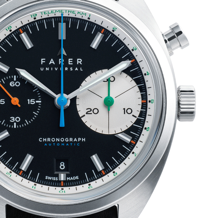 Farer NEW Segrave Monopusher Chronograph Milled