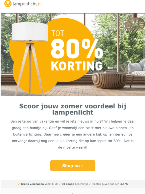 Ontvang korting tot 80%