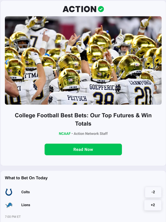 The Action Network Our Top CFB Futures & Win Totals for 2021 Milled