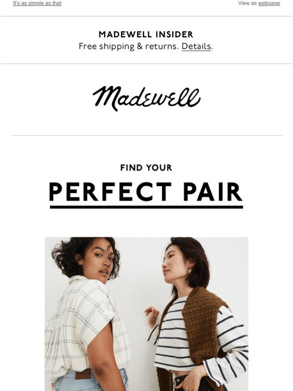 Madewell: Take our quiz, find great 