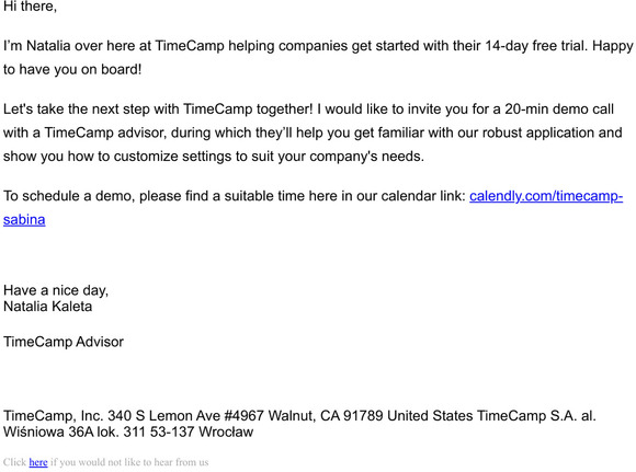Schedule a demo and learn more about TimeCamp!