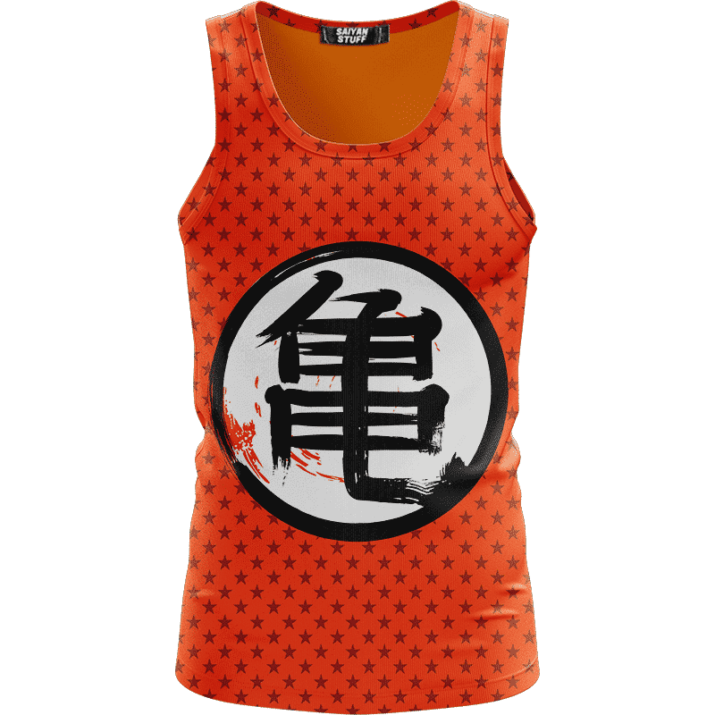 Dragon Ball Z Orange Kame Symbol Goku Master Roshi Tank Top