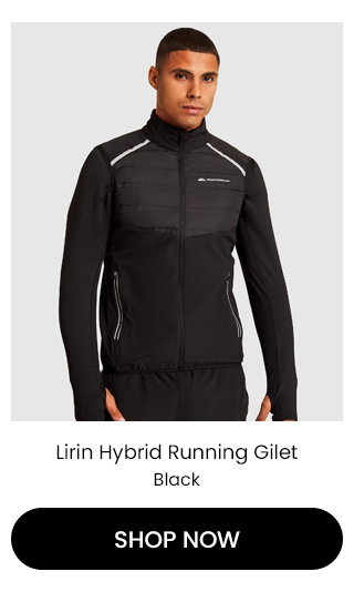 Lirin Hybrid Running Gilet Black