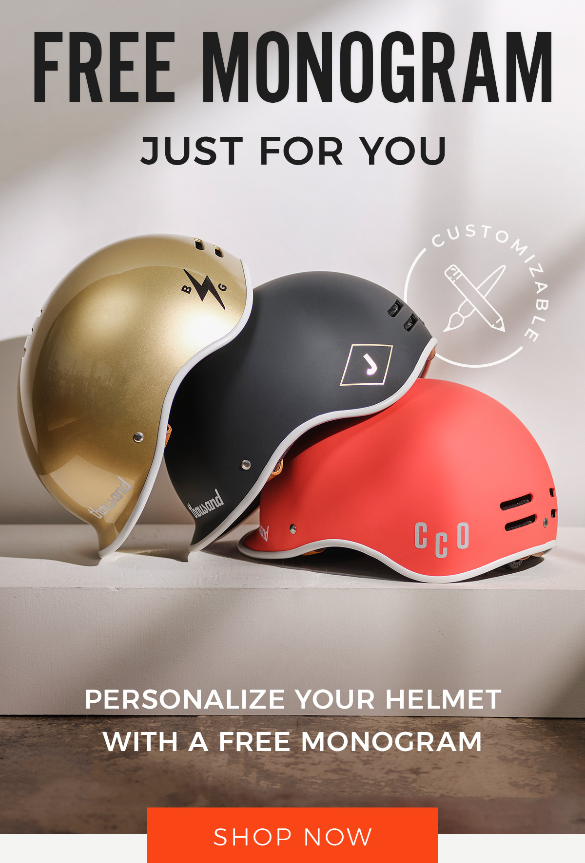 Thousand Helmets LIMITED TIME Free Monogram Milled