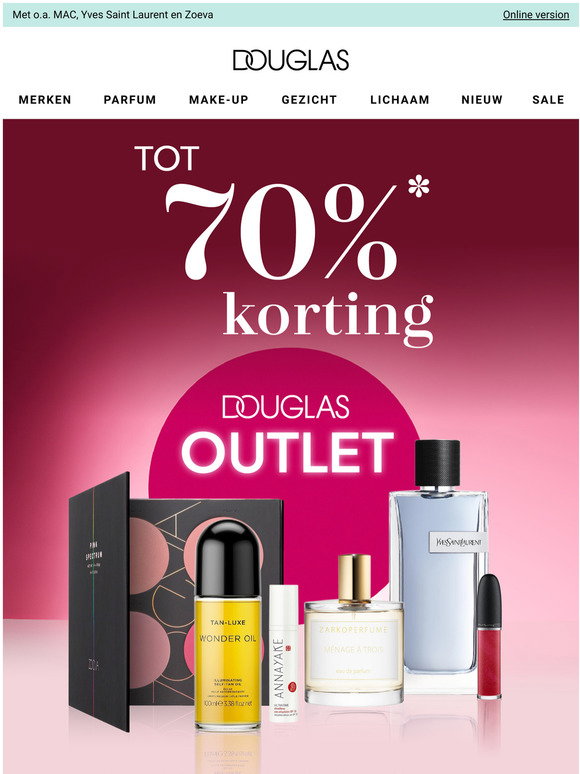 douglas.nl: OUTLET tot wel 70%* | Milled