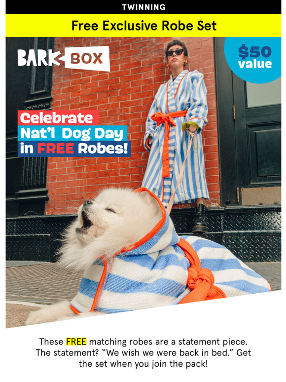  FREE Matching Robe Set for You & Your Dog