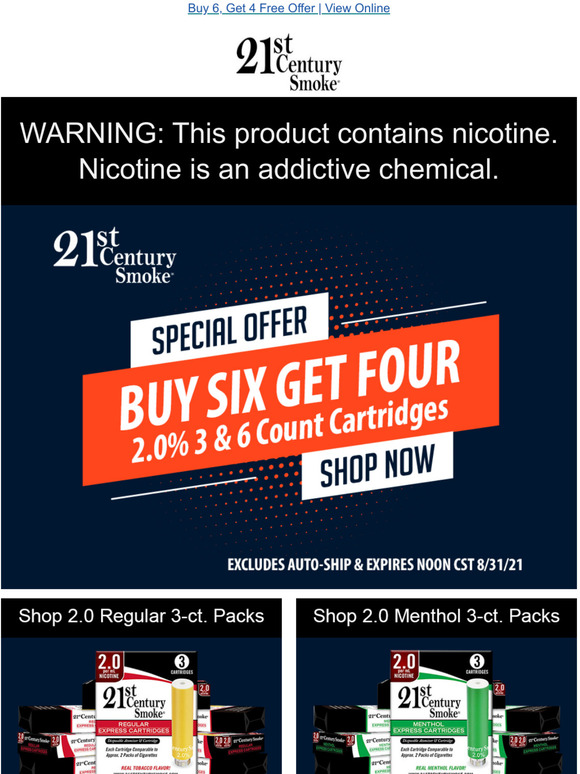 End of August Special Offer Buy 6 Get 4 Free