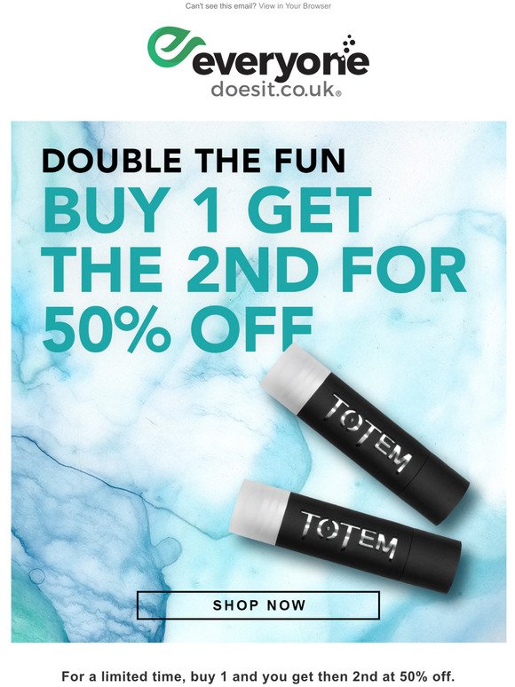 Double the Fun and Save 50%
