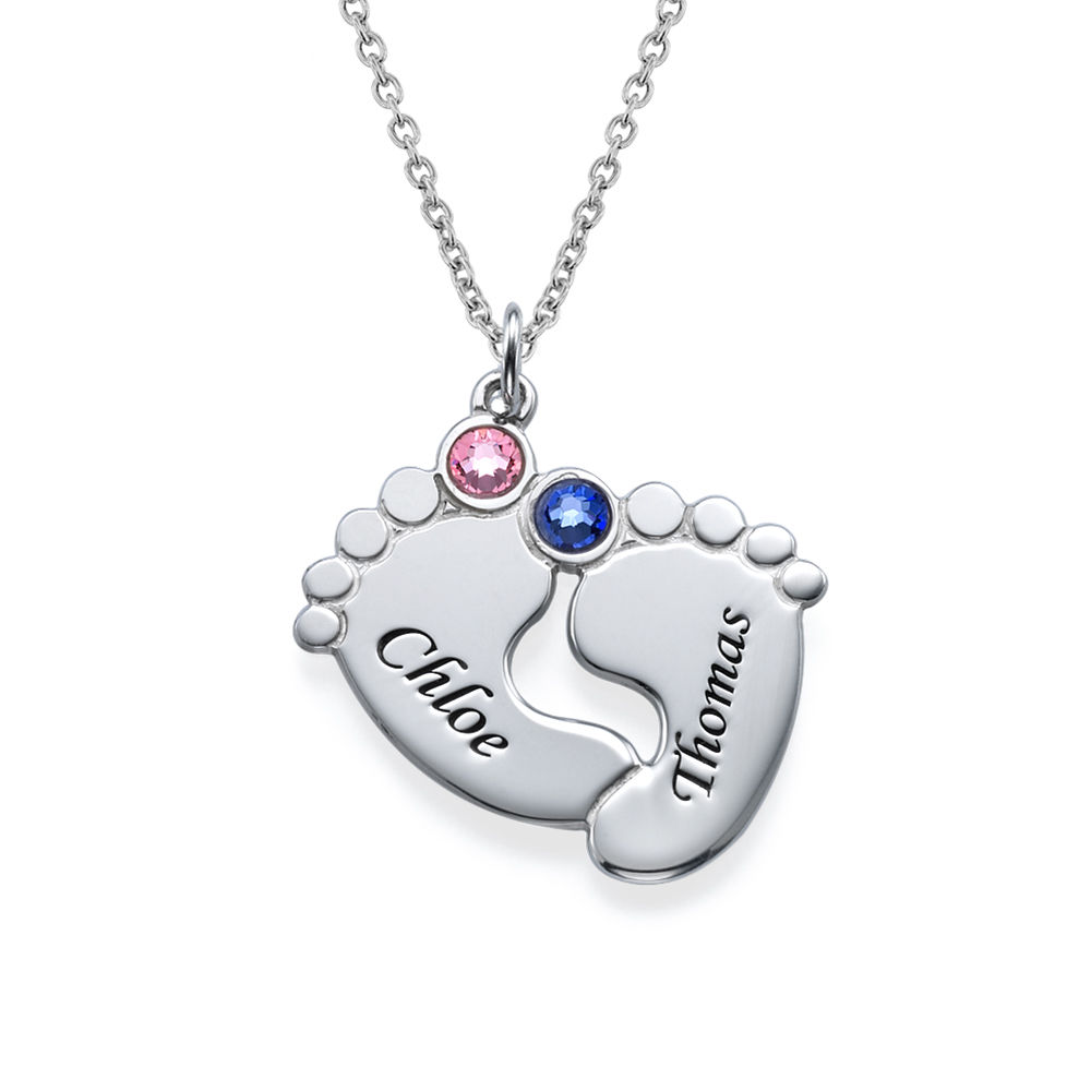 Gravierbare Babyfuß-Kette für Mama