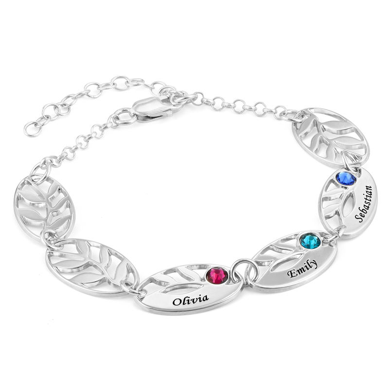 Mutter-Blattarmband mit Gravur