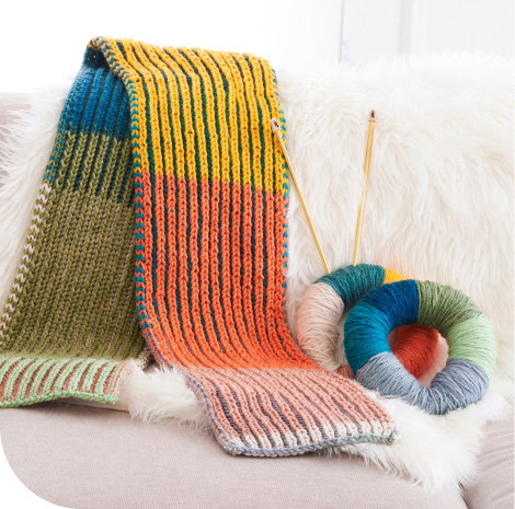 Caron Knit Brioche Scarf Image Image