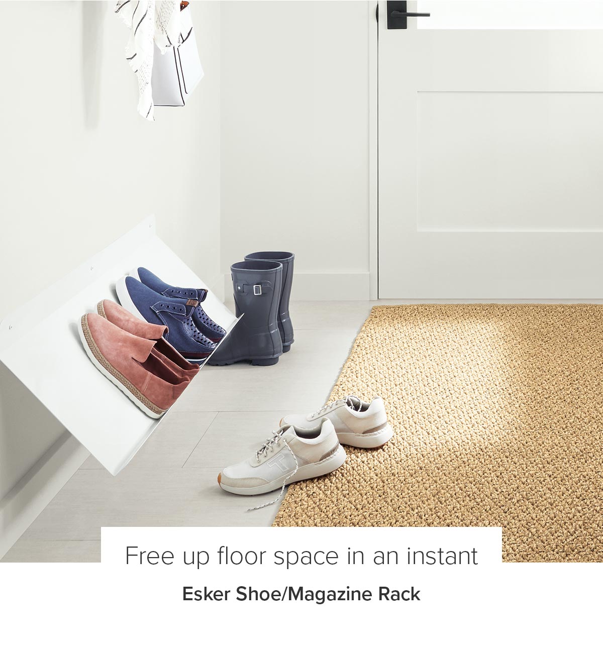 Esker Shoe/Magazine Rack - Modern Bath Furniture - Room & Board