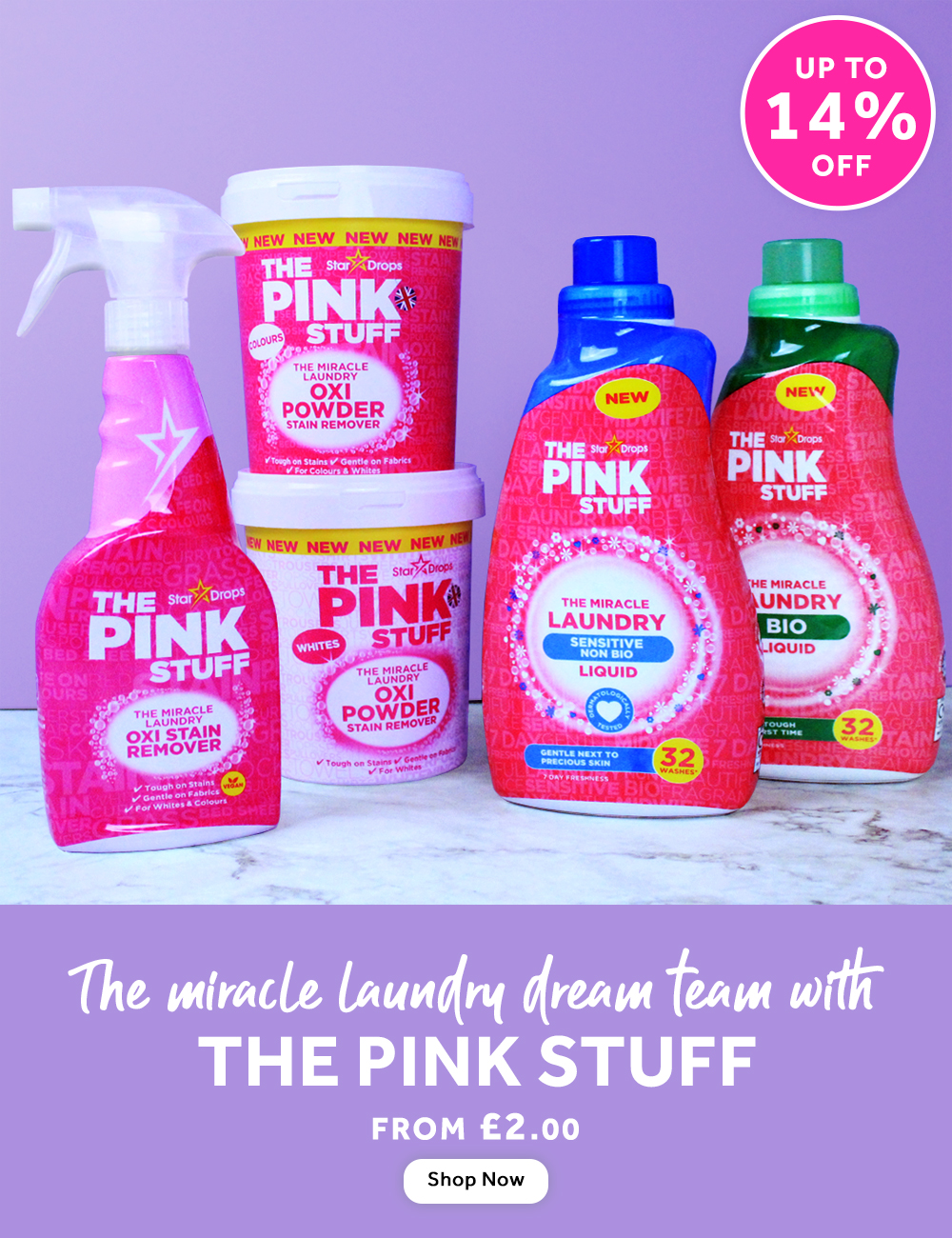 NEW The Pink Stuff - LAUNDRY, £4 at Poundshop