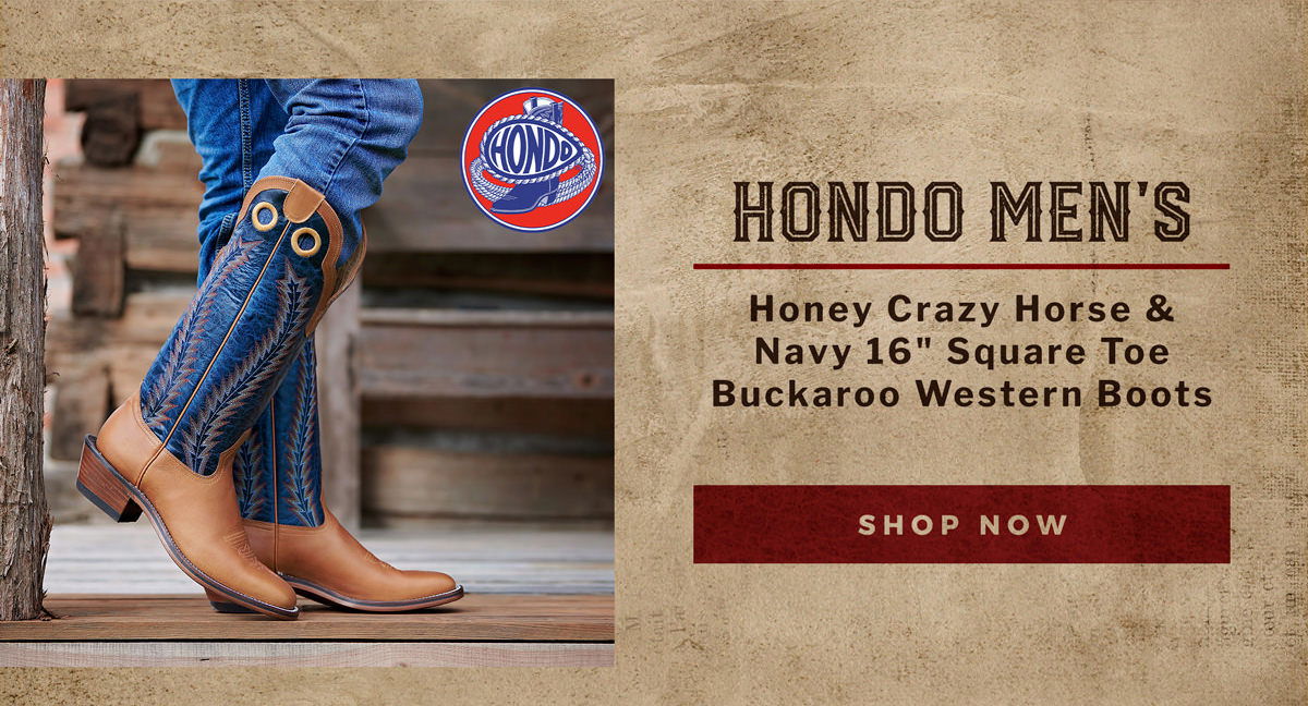 Hondo Enterprises Inc Men's Maple Crazy Horse 16in. Brown Volcano Top Cowboy Boots, 12 EE - 1758