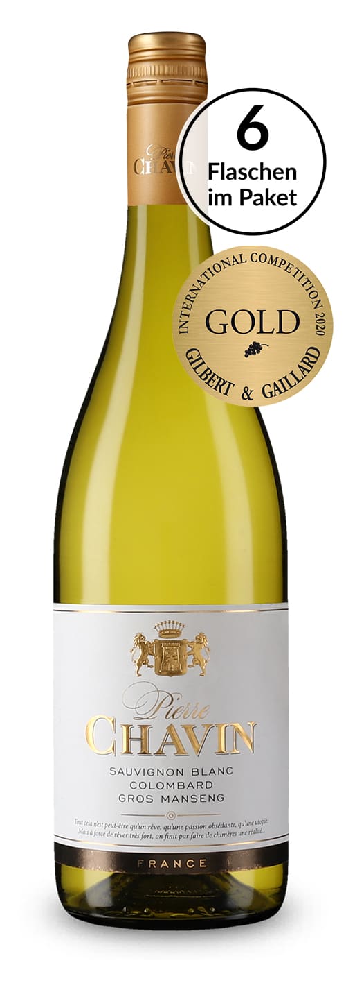Herrlich frischer Weißweingenuss: Pierre Chavin 6 Flaschen Côtes de Gascogne 2020